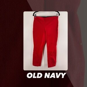 EUC Old Navy Red High Waisted Ankle Pants